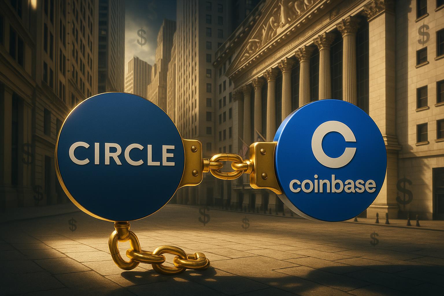 Circle's USDC stablecoin IPO constrained by golden handcuffs partnership with Coinbase cryptocurrency exchange