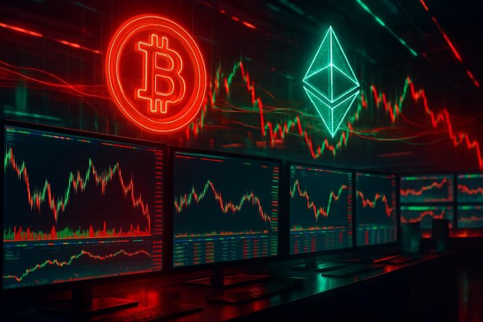 Crypto market volatility September 2025 Bitcoin Ethereum price movements trading floor