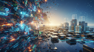 Futuristic digital asset market showing generational buying opportunity and sophisticated institutional investment growth in Q3 2025