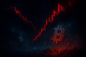cryptocurrency market crash October 2025 Bitcoin liquidation cascade visualization