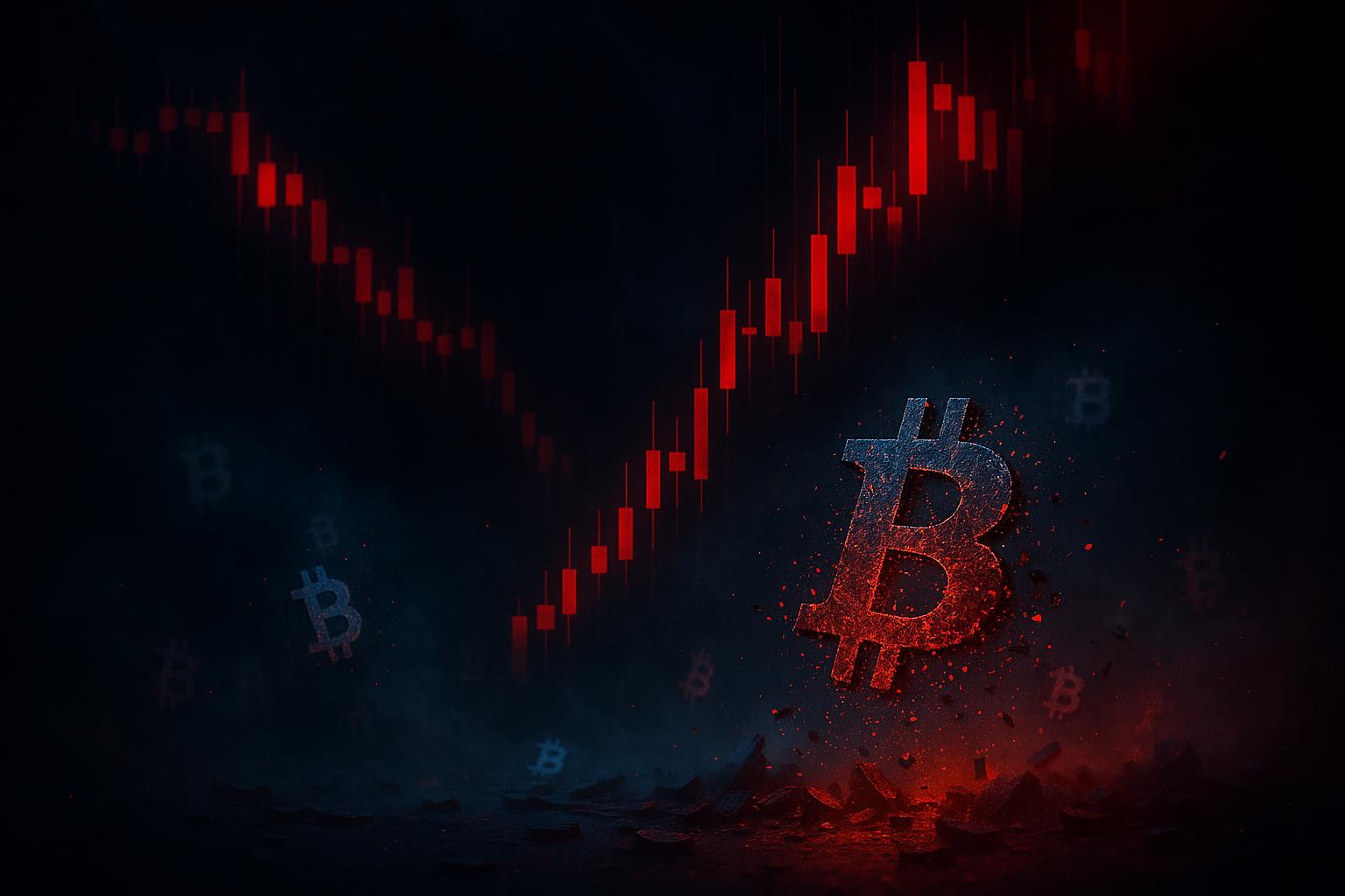 cryptocurrency market crash October 2025 Bitcoin liquidation cascade visualization