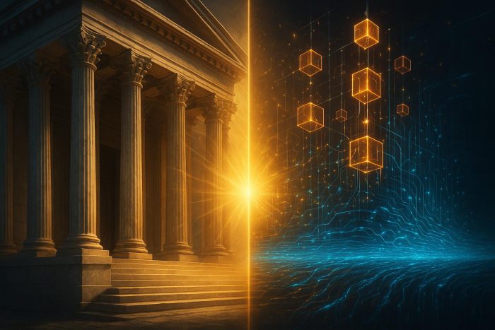 crypto-traditional-finance-convergence-blockchain-banking-integration-visual