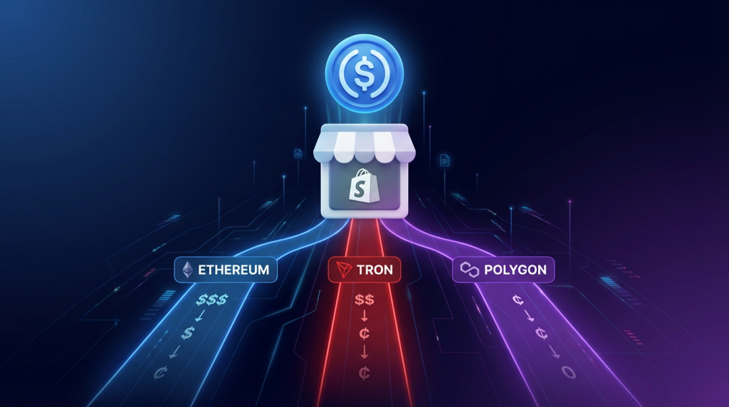 Accept USDC on Shopify: ERC-20 vs TRC-20 Setup Guide (2026)