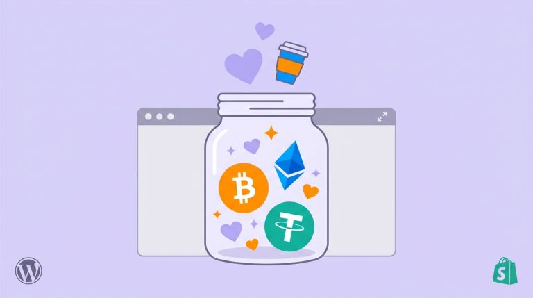 How to Set Up a Crypto Tip Jar on Your Website (WordPress & Shopify)